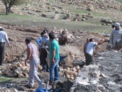 دیوار کشی و محوطه سازی امامزاده پیر محمود کلایه دهدشت توسط بسیجیان