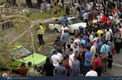 تصاویر/طوفان و غبار غلیظ تهران