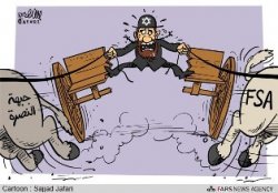 اختلاف شدید بین تروریستهای سوریه!/ کارتون: سجاد جعفری 